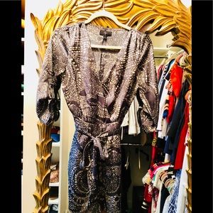 Aqua silk romper